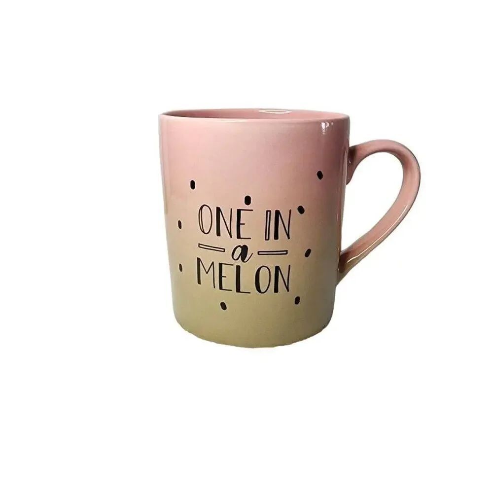 Hazel & Co. Coffee Mugs, "One In A Melon" Watermelon Ceramic Drinking Cup